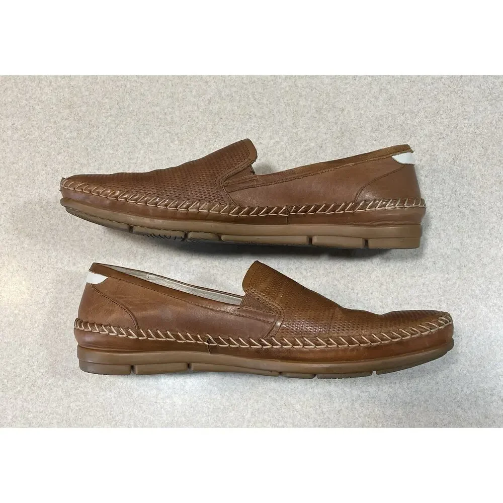 Pikolinos Shoes Men’s Size 11 US /44 EU Brown Leather Slip On Loafer Perforated - Picture 5 of 11